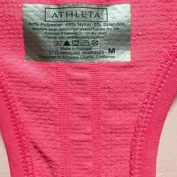 ATHLETA Fastest Track Hot Pink Tank Top EUC Size M - Picture 3 of 5